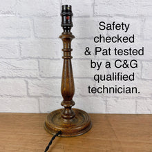 Load image into Gallery viewer, Vintage Wooden Lamp Base.