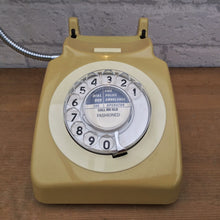 Load image into Gallery viewer, Retro Telephone Lamp Mustard / Cream
