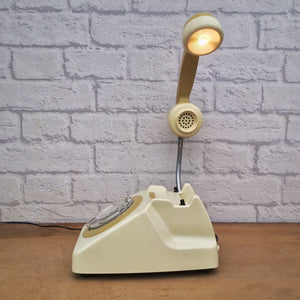 Retro Telephone Lamp Cream / Mustard
