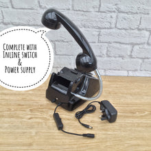 Load image into Gallery viewer, Retro Telephone Lamp Black
