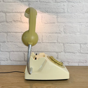 Retro Telephone Lamp Cream / Mustard