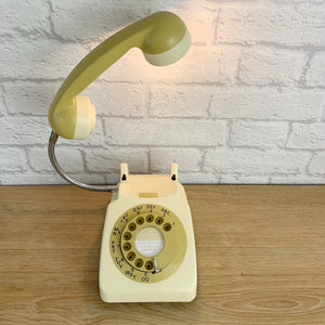 Retro Telephone Lamp Cream / Mustard