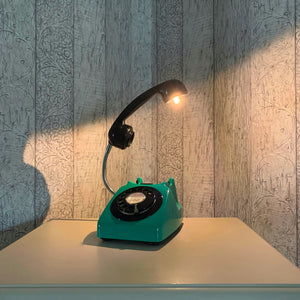 Retro Telephone Lamp Green Black