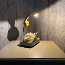 Load image into Gallery viewer, Retro Telephone Lamp Grey / Mustard
