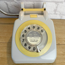 Load image into Gallery viewer, Retro Telephone Lamp Grey / Mustard
