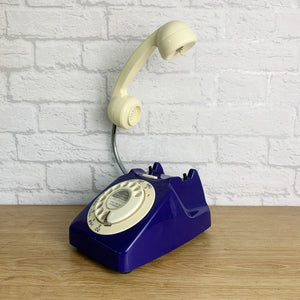 Quirky Gift For A Couple, Navy & Cream Telephone Lamp