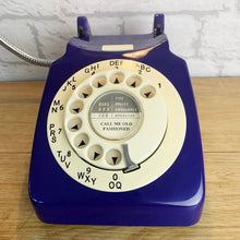 Load image into Gallery viewer, Quirky Gift For A Couple, Navy &amp; Cream Telephone Lamp
