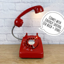 Load image into Gallery viewer, Retro Telephone Lamp Red
