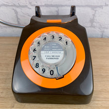 Load image into Gallery viewer, Retro Telephone Lamp Black / Orange
