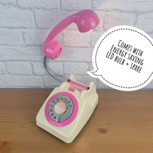 Load image into Gallery viewer, Retro Telephone Lamp Cream / Pink
