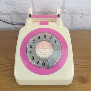 Retro Telephone Lamp Cream / Pink