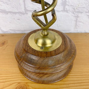 Antique Brass Barley Twist Lamp.