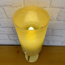 Load image into Gallery viewer, Vintage Yellow Lamp, Vintage Lamp, Pale Yellow Lamp Shade, Retro Yellow Decor, Vintage Home Decor, Mid Century Lamp, Yellow MCM, Retro Light
