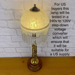 Antique Brass Barley Twist Lamp.