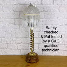 Load image into Gallery viewer, Antique Brass Barley Twist Lamp.
