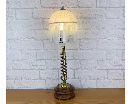 Antique Brass Barley Twist Lamp.