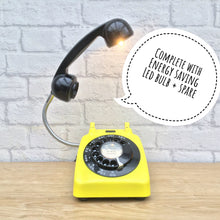 Load image into Gallery viewer, Retro Telephone Lamp Yellow / Black
