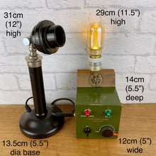 Load image into Gallery viewer, Antique Microphone Lamp, RAF Memorabilia.
