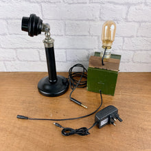 Load image into Gallery viewer, Antique Microphone Lamp, RAF Memorabilia.
