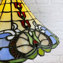 Load image into Gallery viewer, Art Deco Lamp With Tiffany Style Glass Shade
