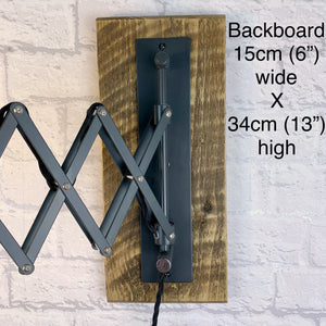 Industrial Style Wall Light With Scissor Action.