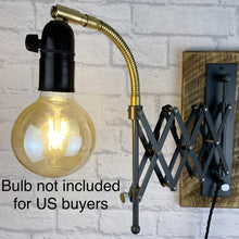 Load image into Gallery viewer, Industrial Style Wall Light With Scissor Action.
