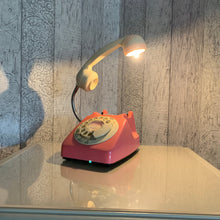 Load image into Gallery viewer, Retro Telephone Lamp Coral Pink
