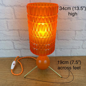 Mid Century Orange Atomic Lamp