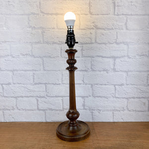 Vintage Wood Lamp Base.