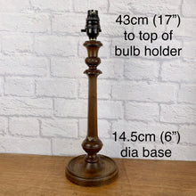 Load image into Gallery viewer, Vintage Wood Lamp Base.
