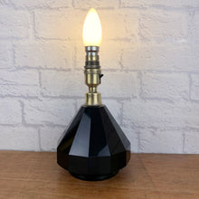 Load image into Gallery viewer, Black Glass Art Deco Lamp
