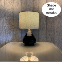 Load image into Gallery viewer, Black Glass Art Deco Lamp
