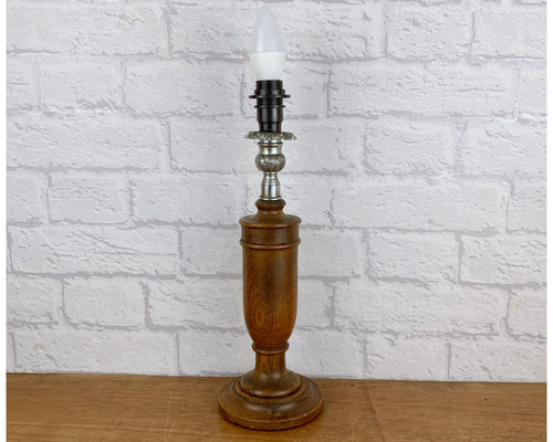 Art Deco Wood Lamp Base.