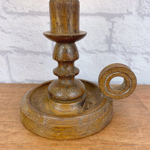 Load image into Gallery viewer, Vintage French Lamp, Wood Chamberstick Lamp
