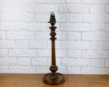 Load image into Gallery viewer, Vintage Wood Lamp Base.
