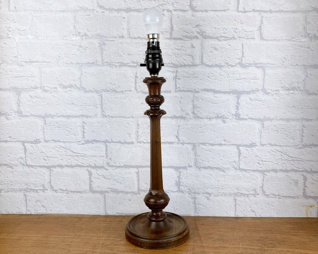 Vintage Wood Lamp Base.