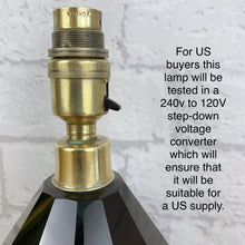 Load image into Gallery viewer, Black Glass Art Deco Lamp
