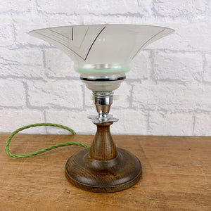 Art Deco Wood Lamp