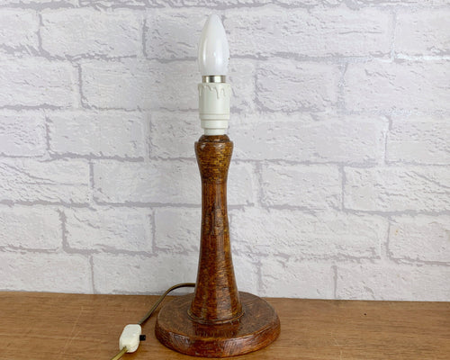 Rustic Vintage Wood Lamp