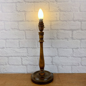 Wood Table Lamp, Vintage Wooden Lamp.