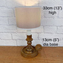 Load image into Gallery viewer, Vintage French Lamp, Wood Chamberstick Lamp
