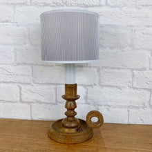 Load image into Gallery viewer, Vintage French Lamp, Wood Chamberstick Lamp
