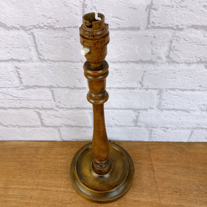 Wood Table Lamp, Vintage Wooden Lamp.