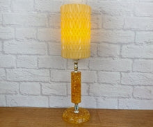 Load image into Gallery viewer, Vintage Orange Shattaline Lamp.
