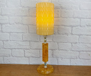 Vintage Orange Shattaline Lamp.