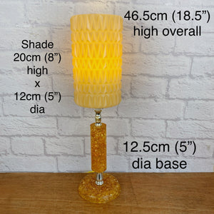 Vintage Orange Shattaline Lamp.