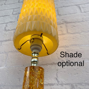 Vintage Orange Shattaline Lamp.