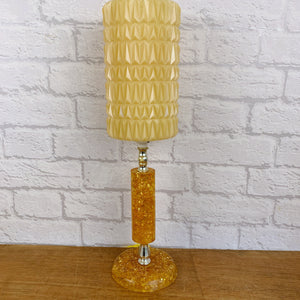 Vintage Orange Shattaline Lamp.