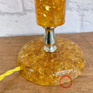 Vintage Orange Shattaline Lamp.