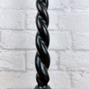 Barley Twist Wood Lamp, Ebony Wood Lamp